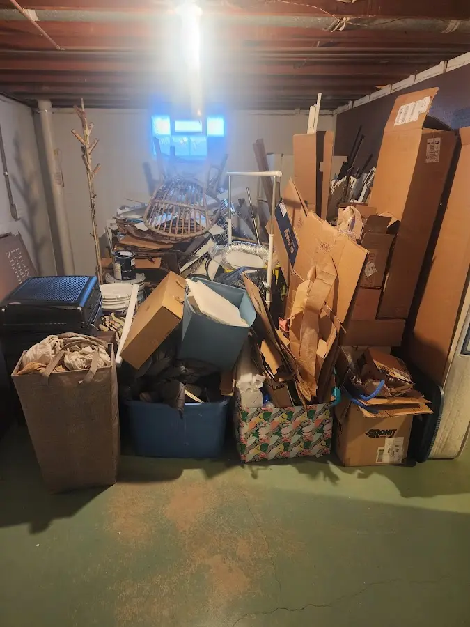 Roll-off dumpster container at job site for 40 Yard Dumpster Rental in Del City